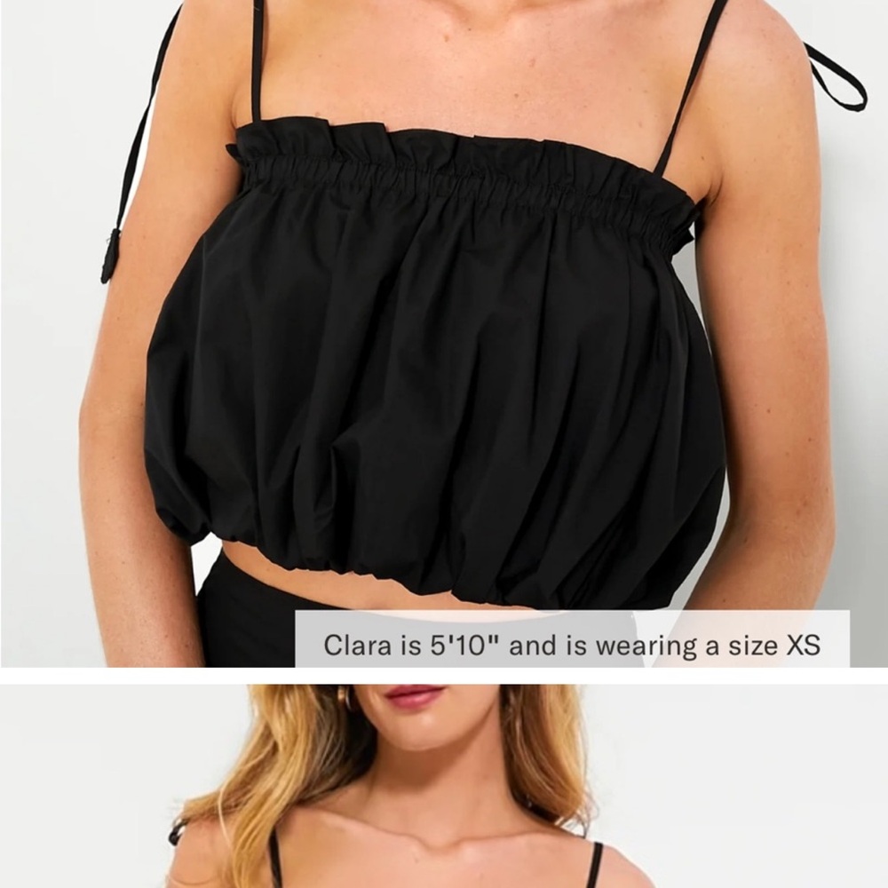 NWT EN SAISON BLACK NICOLETTE TOP